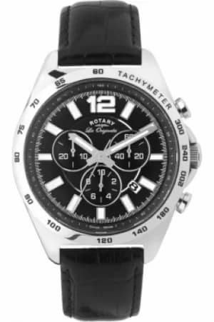 Gens Rotary Chronograph Watch with leather strap