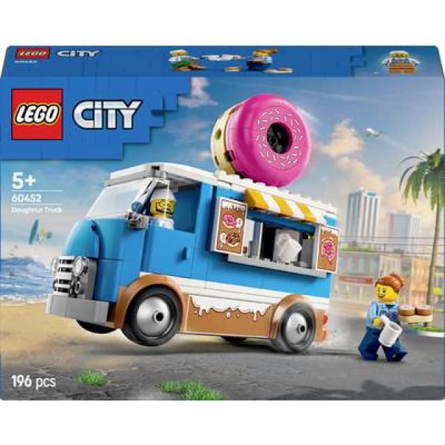 LEGO LEGO City Doughnut Truck Toy, Set with 2 Minifigures 60452
