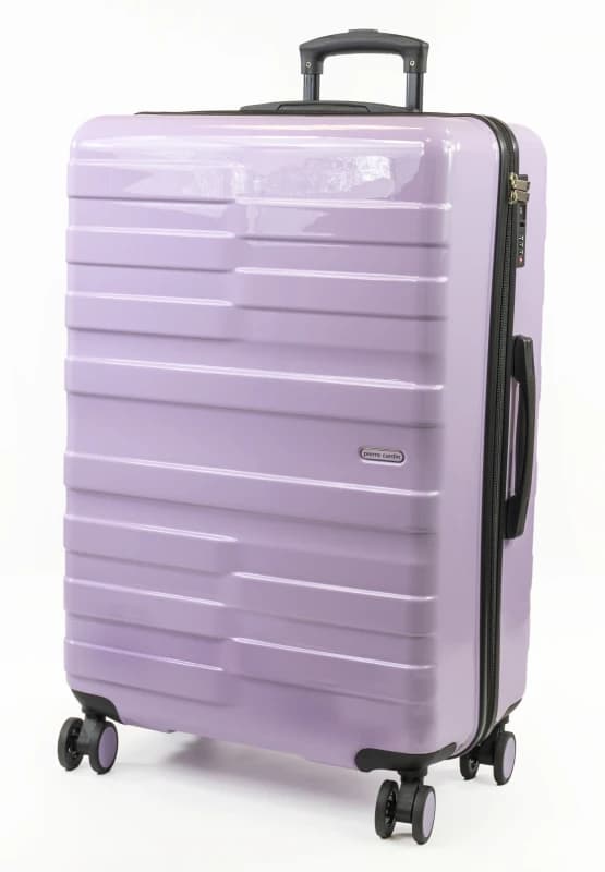 Pierre Cardin Provence Lightweight Luggage 8 Wheels TSA Locks Hardshell Suitcase in Purple Size: Large Purple Unisex Large