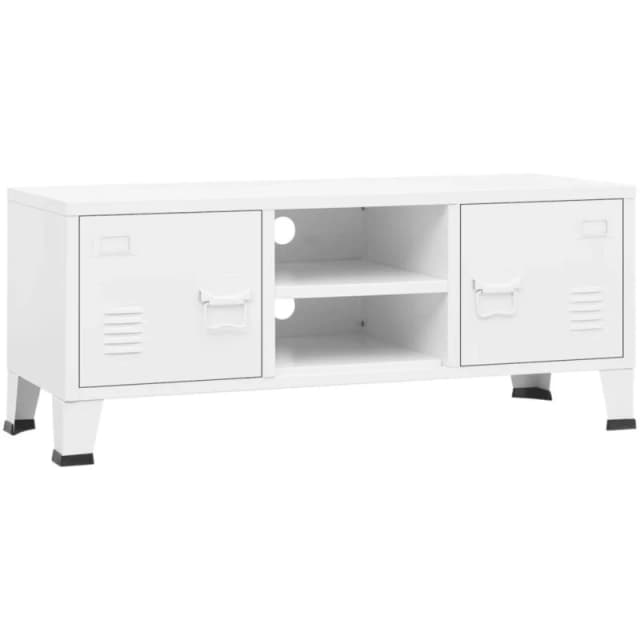 VIDAXL Industrial tv Cabinet White 105x35x42cm Metal Vidaxl 8720286699546