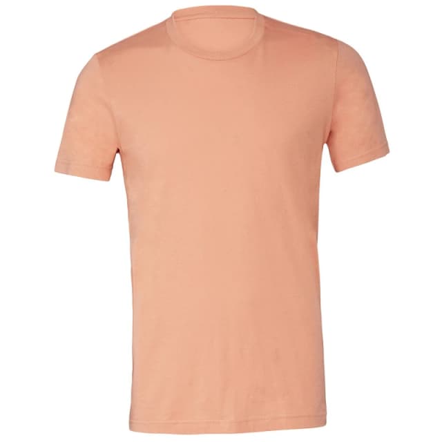 Bella + Canvas Mens Jersey Crew Neck T-Shirt in Pale Orange Size: XS Pale Orange Male XS