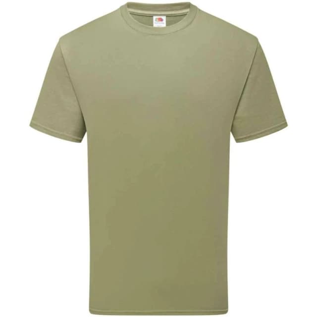 Fruit Of The Loom Fruit of the Loom Men Cotton T-Shirt in Olive Size: Small Olive S Male 5063703137140