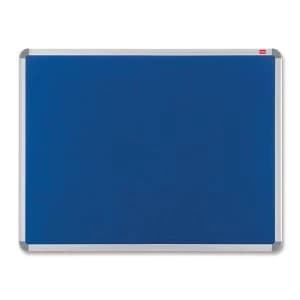 Nobo Professional 1500 x 1000mm Noticeboard with Blue Felt Surface Aluminium Frame and Wall Fixing Kit