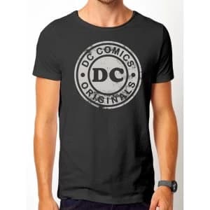 DC Originals - Vintage Logo Mens Small T-Shirt - Black