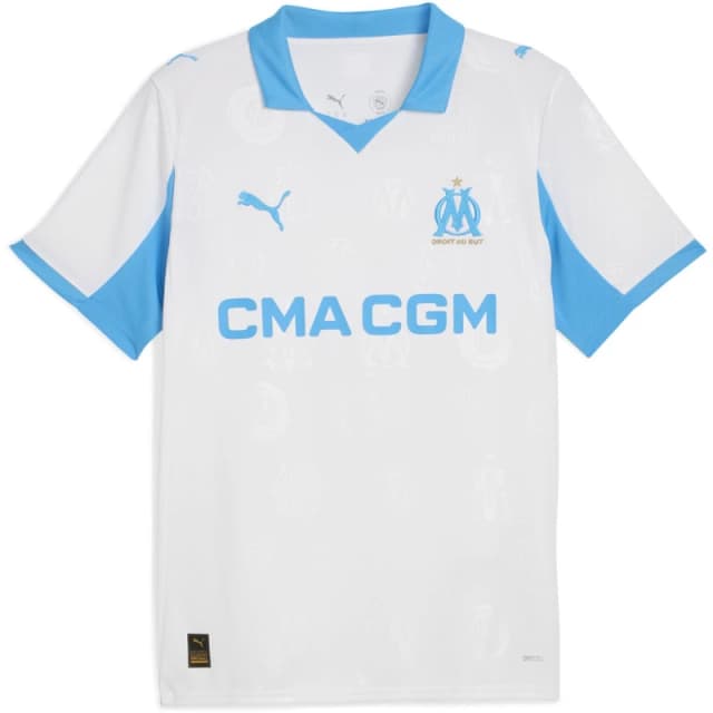 Puma Olympique Marseille Home Shirt 2025 2026 Adults White/Blue male S
