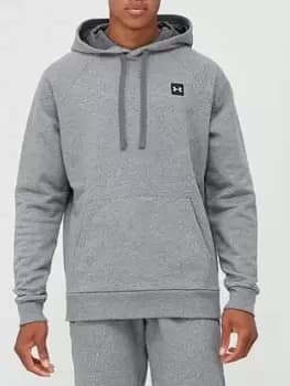 Under Armour Training Rival Fleece Hoodie - Dark Grey/White, Dark Grey/White Size M Men
