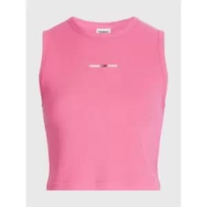 Tommy Jeans Crop Linear Tank - Pink