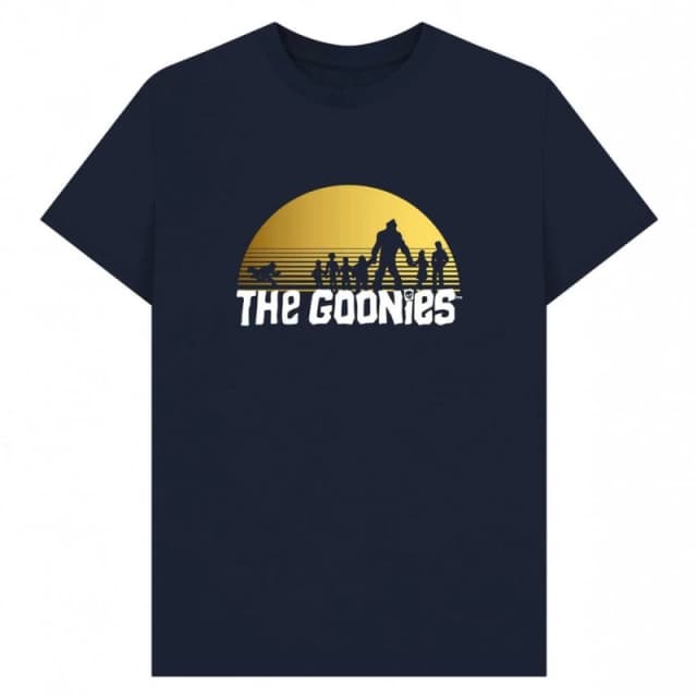 The Goonies Mens Sunset Silhouette T-Shirt in Navy Size: Small Navy Male S