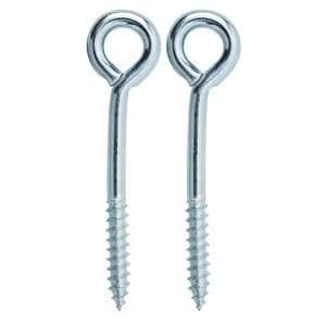 Zinc-plated Metal Large Vine eye (L)75mm Pack of 2
