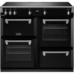 Stoves Richmond Deluxe ST DX RICH D1000Ei ZLS BK 100cm Electric Range Cooker with Induction Hob - Black - A Rated