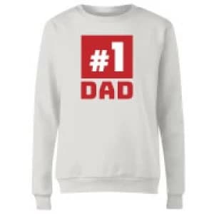 Number 1 Dad Womens Sweatshirt - White - 3XL