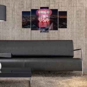 5PMX-077 Multicolor Decorative MDF Painting (5 Pieces)