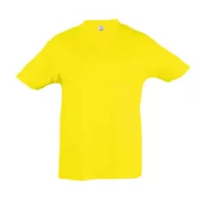 SOLS Kids Regent Short Sleeve T-Shirt (12yrs) (Lemon)