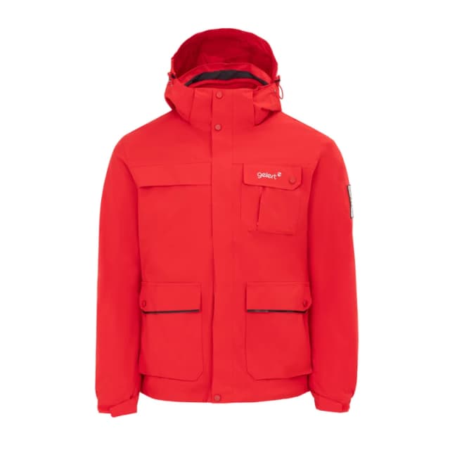 Gelert Mens 3-in-1 Windproof Fleece Lined Detachable Hood Long Sleeve Jacket Red male XS