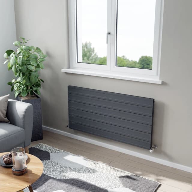 Agadon Rome Designer Aluminium Radiator in Dark Grey Size: 603mm x 600mm Dark Grey Unisex 603mm x 600mm