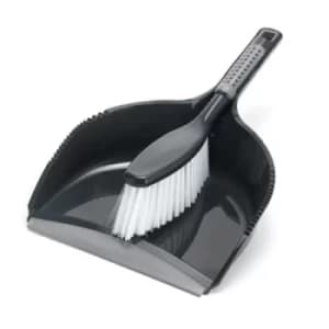 Addis Comfigrip Dustpan and Brush, Black