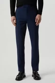 Slim Fit Blue Check Smart Trousers