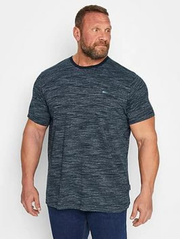 BadRhino BadRhino Men Injected Slub T-Shirt in Mid Navy Size: 2X-large Mid Navy XXL Male 5063110911296