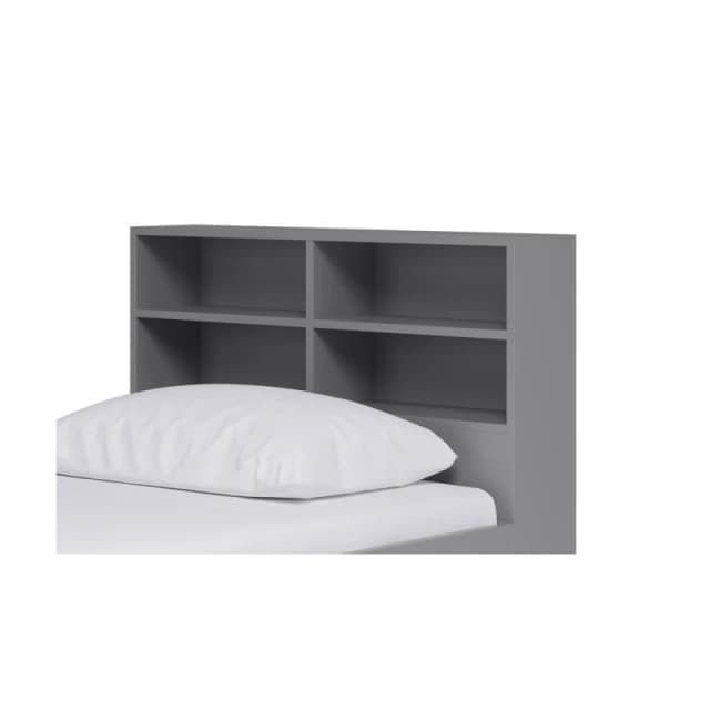 KUDL HOME Bookcase headboard attachment in Grey Grey Unisex