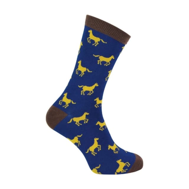 Mr Heron Mr Heron Men Animal Patterned Soft Breathable Bamboo Novelty Socks in Royal Size: 6-11 Royal 6-11 Male 5019041199500