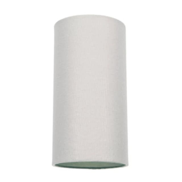 Happy Homewares Contemporary And Stylish Dove Grey Linen Fabric Tall Cylindrical 25Cm Lampshade