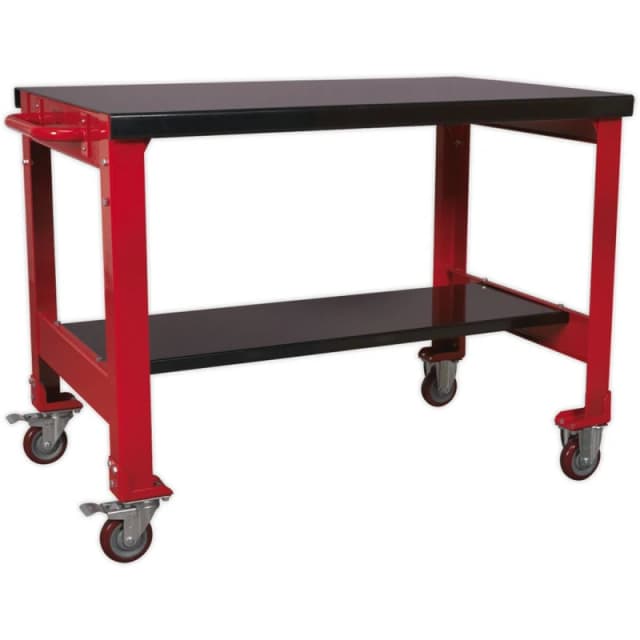 Loops 2 Level Mobile Workbench - 300kg Weight Limit - 2 Fixed & 2 Locking Castors Multi