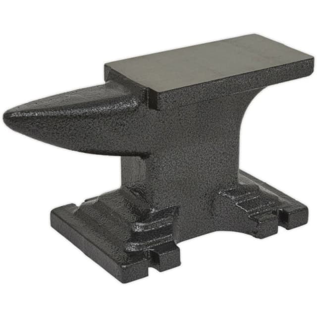 Loops 5kg Cast Iron Anvil - Single Bick - 115 x 68mm Working Surface - Bench Mounted Multi