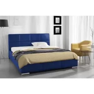 Envisage Trade - Simplier Upholstered Beds - Plush Velvet, Double Size Frame, Blue - Blue