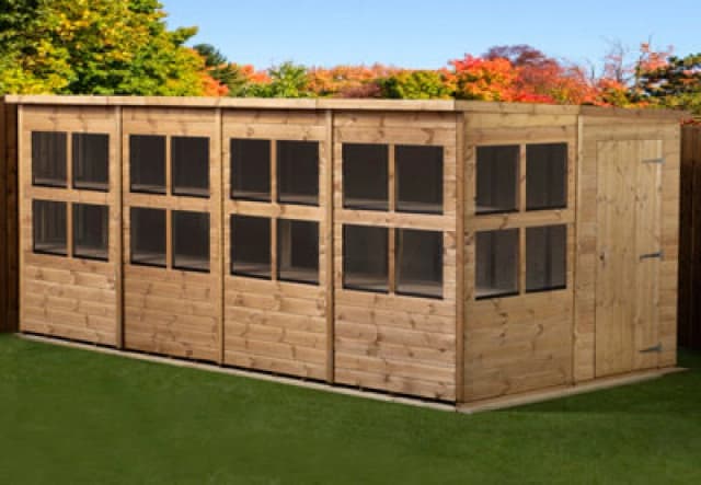Empire Sheds Empire Pent Potting Shed 16X8 Single Door