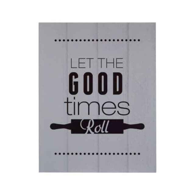 Premier Housewares Let The Good Times Roll Wall Plaque Grey