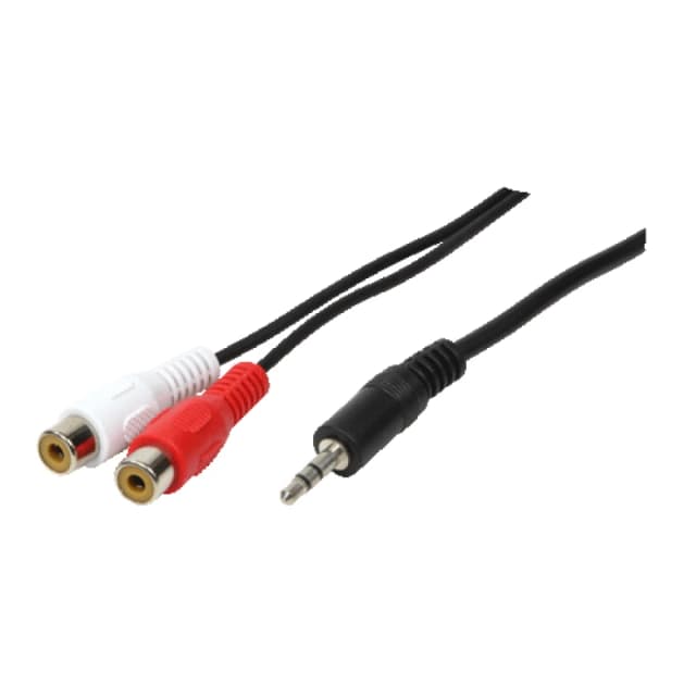 LogiLink 1x3.5mm - 2xRCA. 0.2m audio cable 3.5mm Black