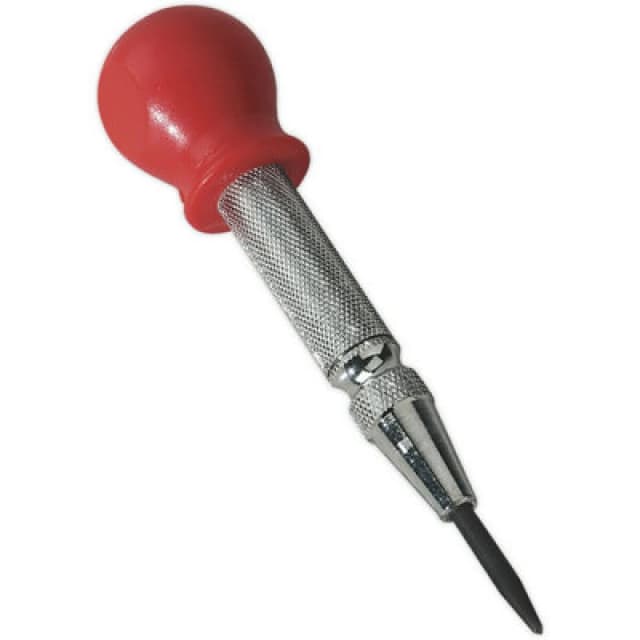 Loops 135mm Heavy Duty Automatic Centre Punch - Spring Loaded Tip - Brass Barrel Metallics