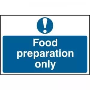 ‘Food Preparation Only’ Sign; Self-Adhesive