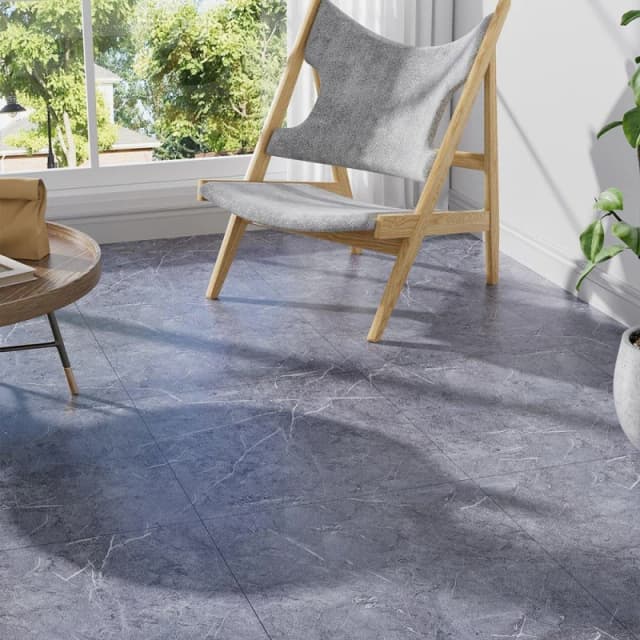 LIFE IDEAS 24Pcs Marble Texture Self-adhesive Flooring Tile Grey unisex One size
