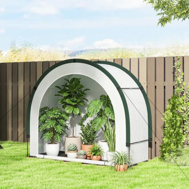 OUTSUNNY Foldable Small Greenhouse, Mini Greenhouse with PE Base, Green Size: 200cm x 80cm Green Unisex 200cm x 80 cm