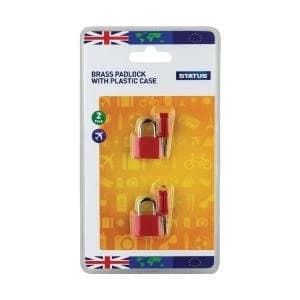Status Brass Travel Padlock with Key Pack of 5 SPCPLOCK2PK5