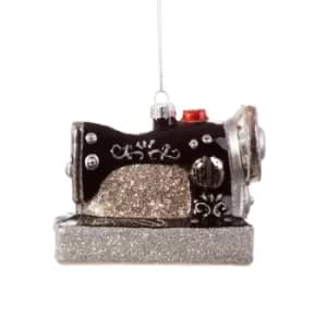 Retro Sewing Machine Shaped Bauble