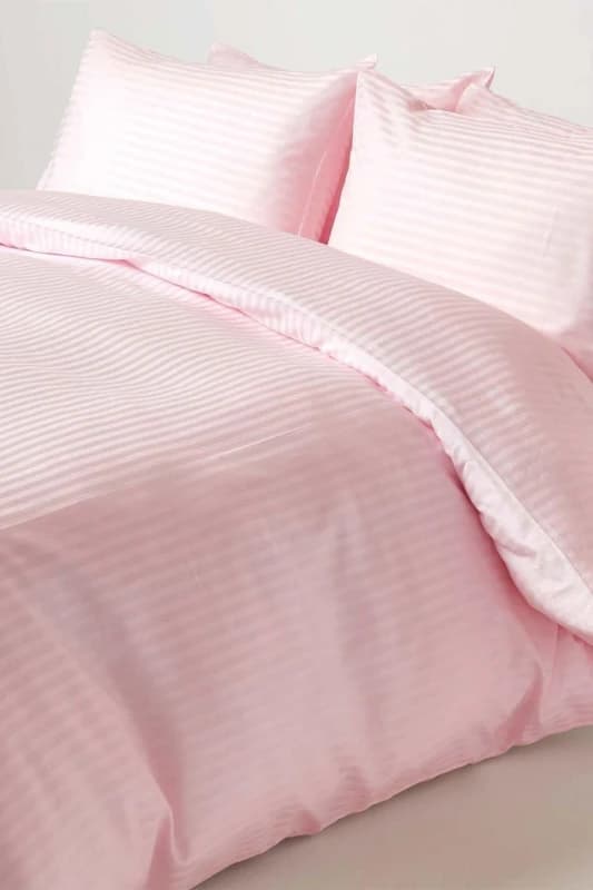 Homescapes Pink Egyptian Cotton Duvet Cover And Pillowcases 330 Tc, King
