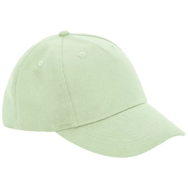 Beechfield Cotton 5 Panel Baseball Cap in Light Green Light Green Unisex One Size