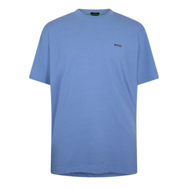 Boss Mens Logo T-Shirt, Logo Design Open Blue male S
