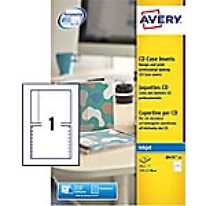Avery J8435 Optical Disc Label A4 White 151 x 118mm 25 Sheets of 1 Label