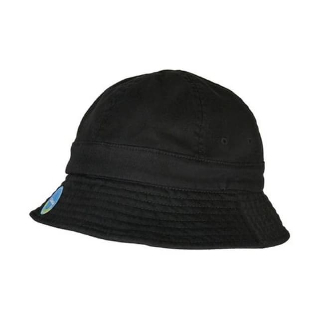 Yupoong Mens Flexfit Washing No Top Tennis Bucket Hat in Black Male One Size
