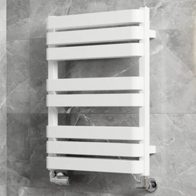Terma Warp T Bold White Hydronic Flat Towel Warmer (W)500mm X (H)655mm