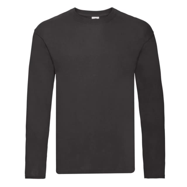 Fruit Of The Loom Original Long-Sleeved T-Shirt Black male