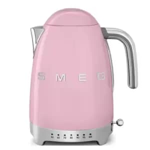 SMEG KLF04PKUK 50s Retro Style 1.7L 3KW Jug Kettle with Variable Temperature - Pink