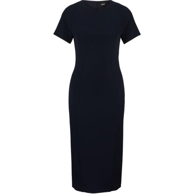 Boss Womens Dukeva Wrap Dress Dark Blue female 4 (XXS)