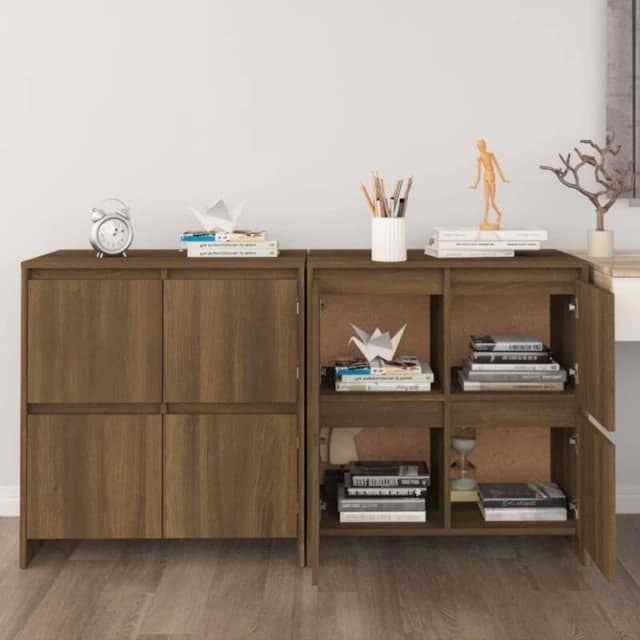 VIDAXL Sideboards 2 pcs Brown Oak 70x41x75cm Engineered Wood Vidaxl 8720286903940