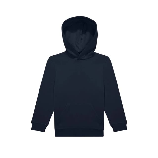 B&C ID.333 Long-Sleeved Hoodie in Navy Size: 12-13 Years Navy Unisex 12-13 Years