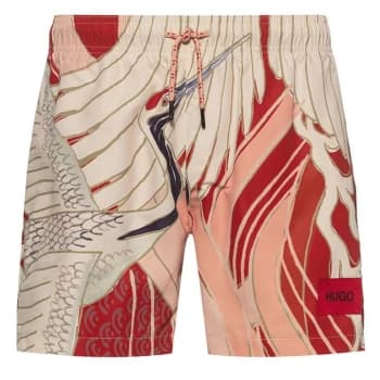 Hugo Boss Miso Swim Shorts Open Red Size L Men
