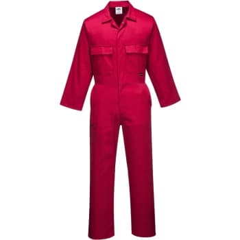 S999 sz M Red Work Euro Boiler Suit Coverall Overall PPE Mechanic - Portwest